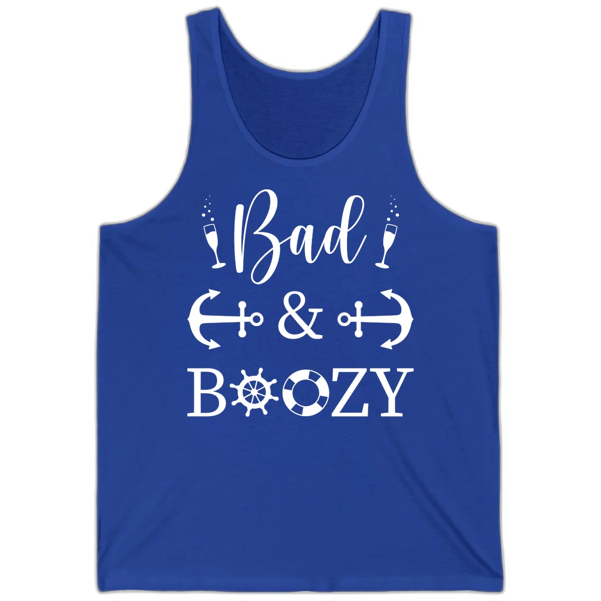 Bad & Bozy Nautical Cruise Design Tank in True Royal