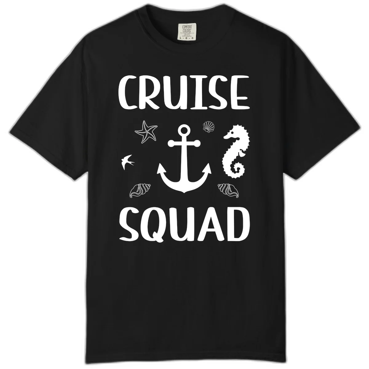 Cruise Squad Anchor Comfort Color in Black