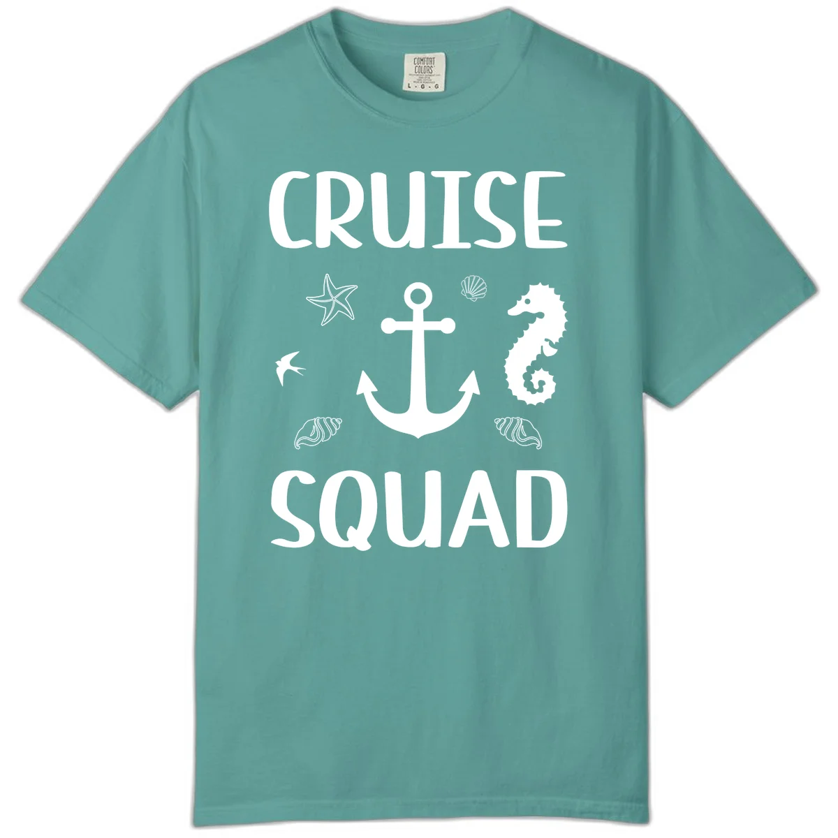 Cruise Squad Anchor Comfort Color in Seafoam