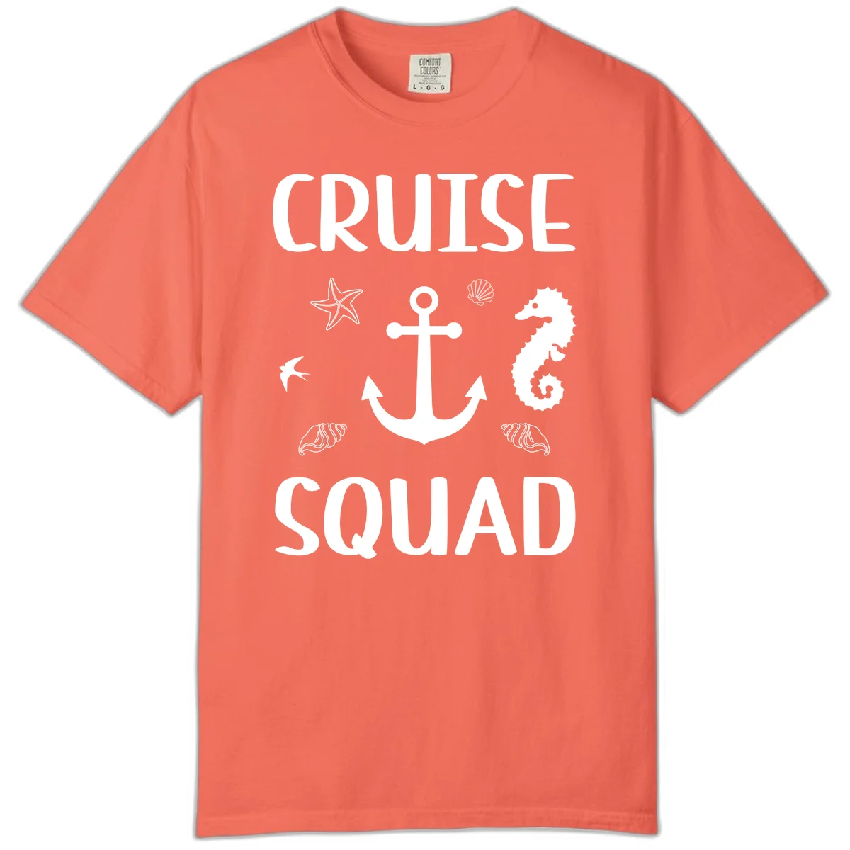 Cruise Squad Anchor Comfort Color in Bright Salmon