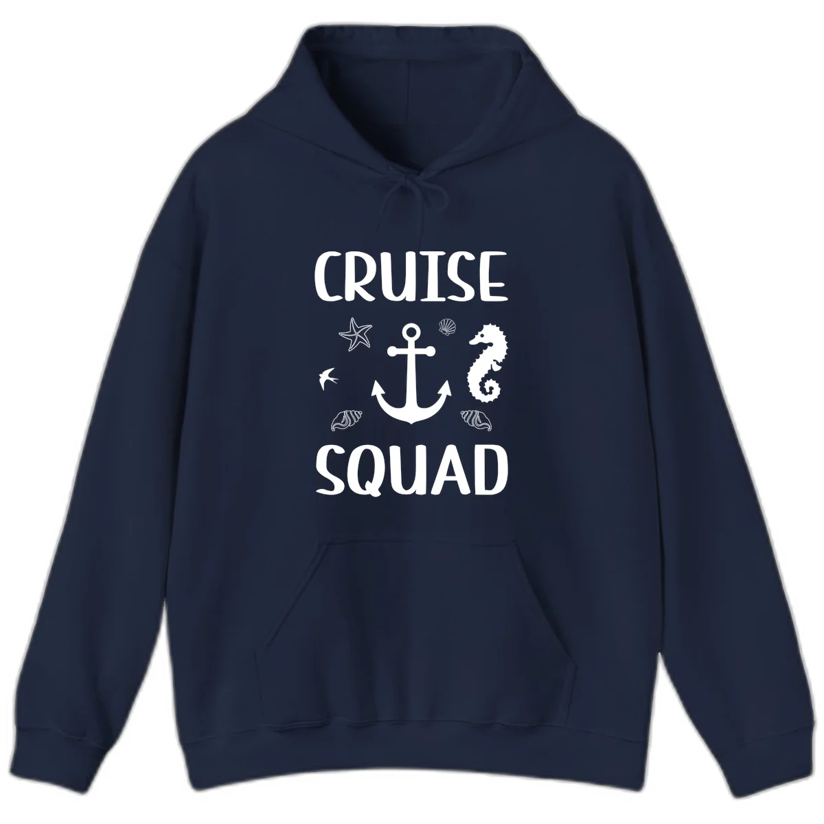 Cruise Squad Anchor Hoodie in Navy