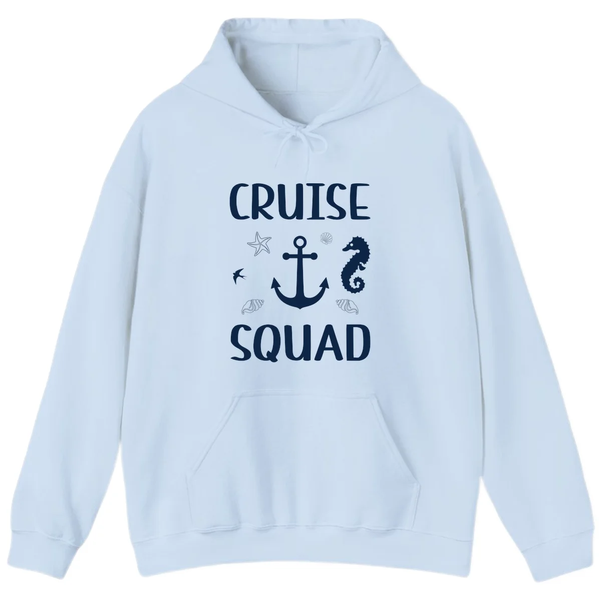 Cruise Squad Anchor Hoodie in Light Blue