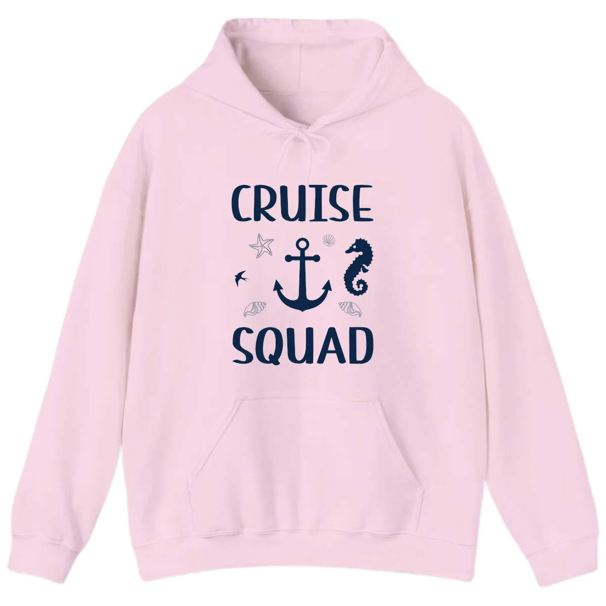 Cruise Squad Anchor Hoodie in Light Pink