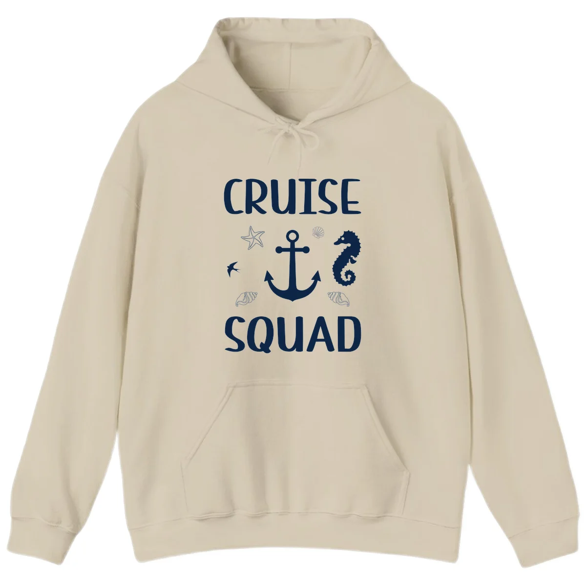 Cruise Squad Anchor Hoodie in Sand