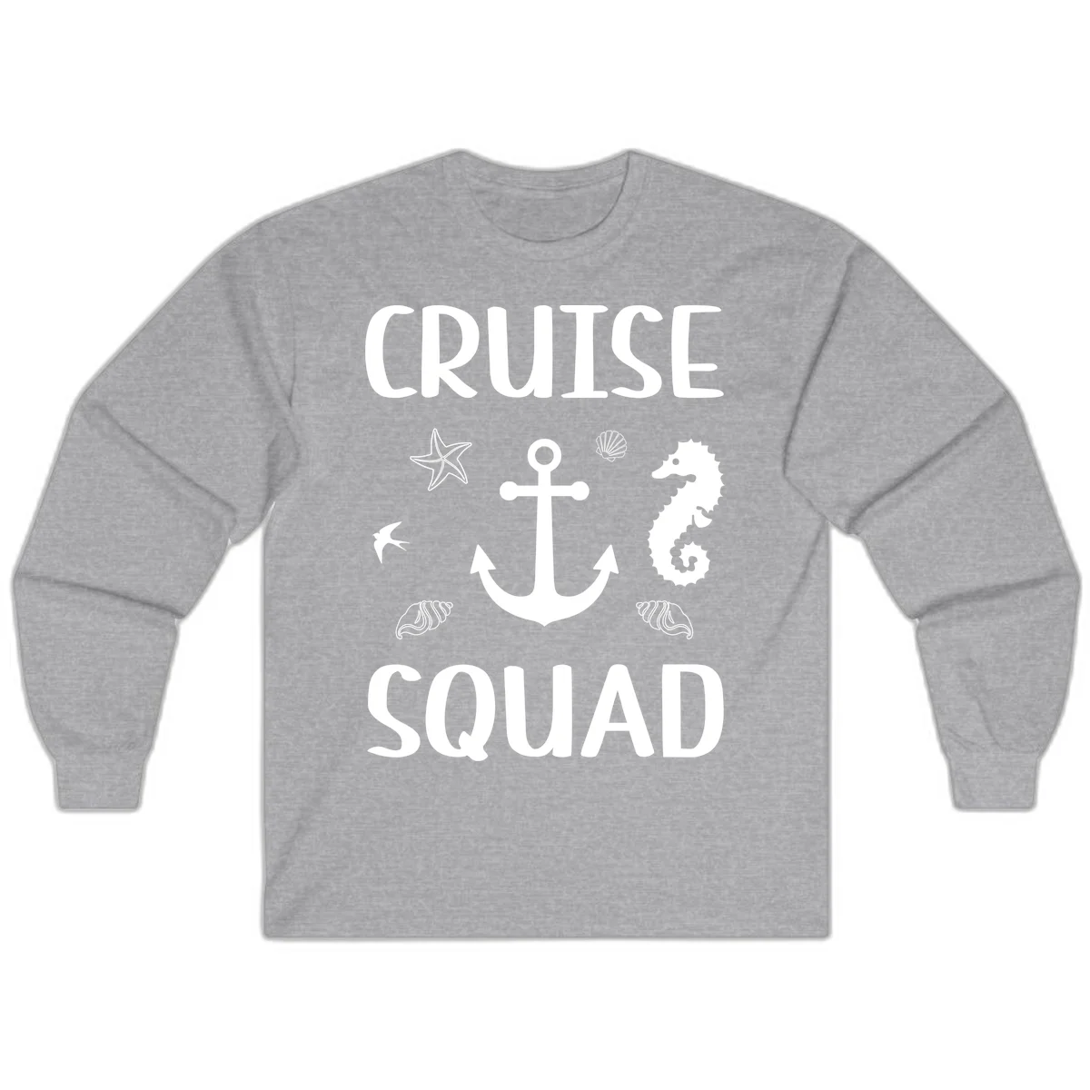 Cruise Squad Anchor Long Sleeve in Sport Grey