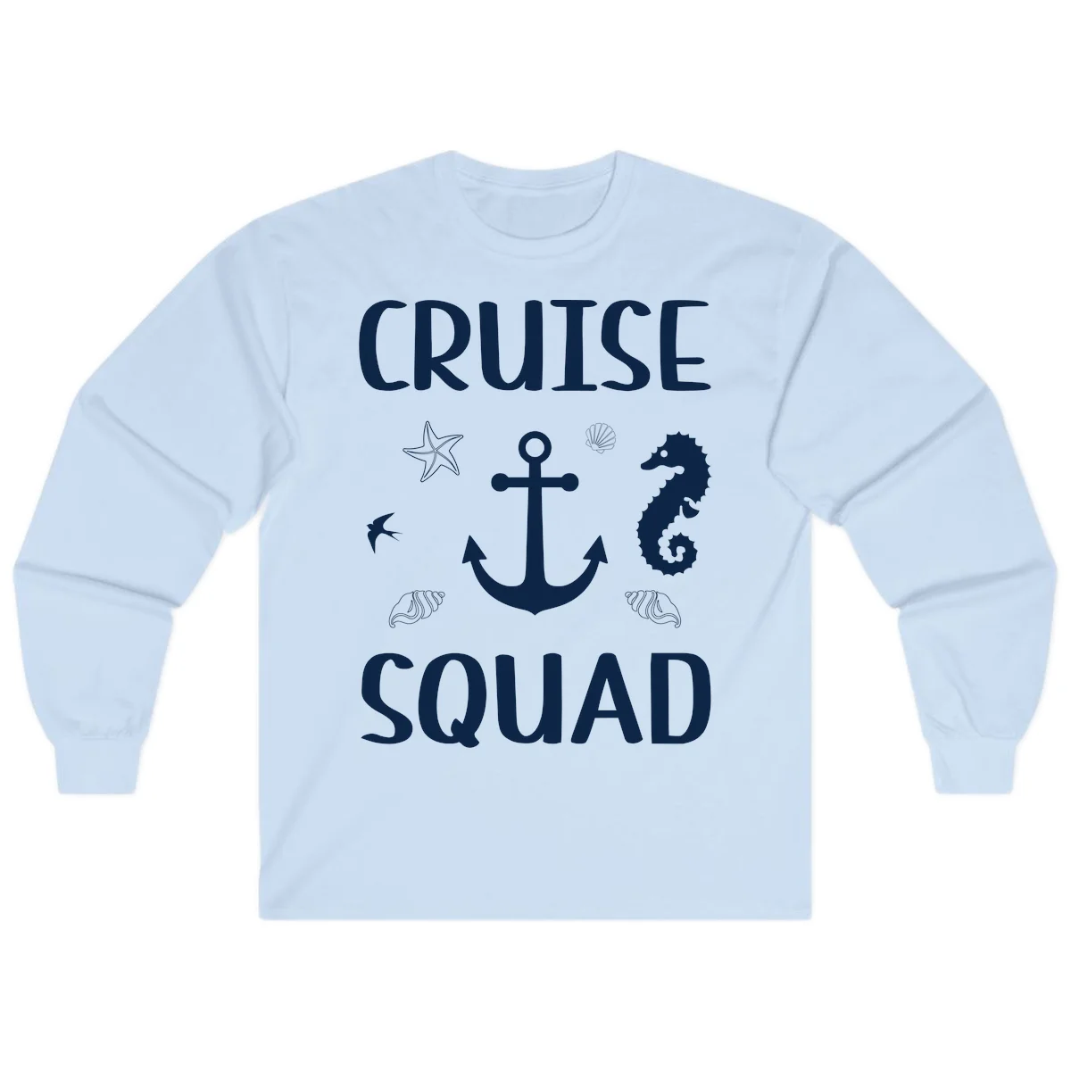 Cruise Squad Anchor Long Sleeve in Light Blue