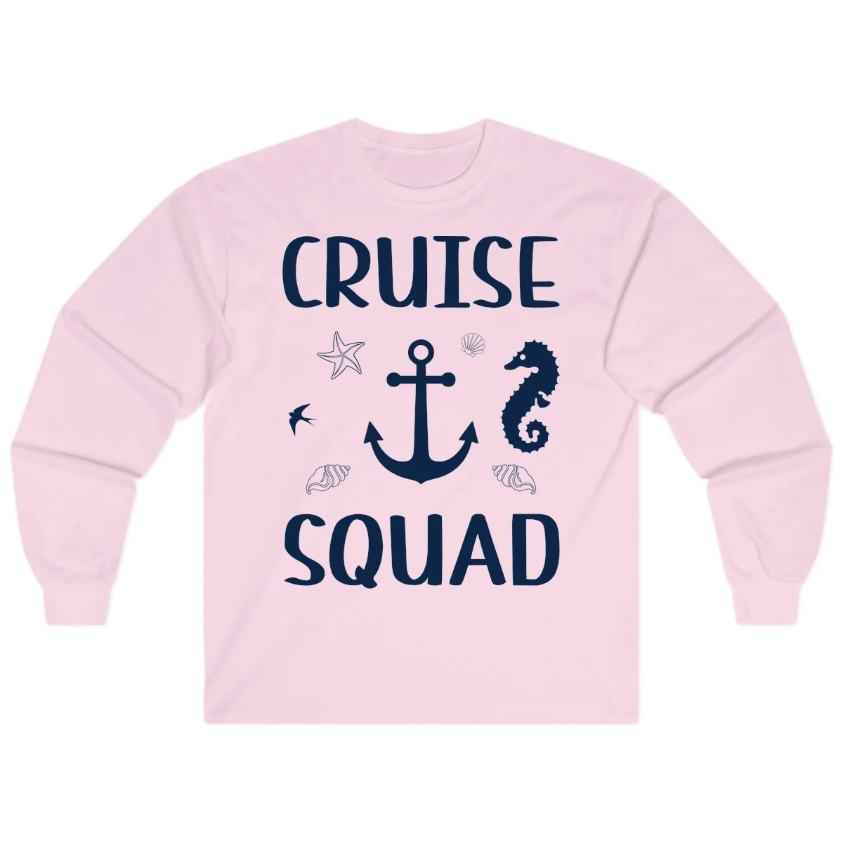 Cruise Squad Anchor Long Sleeve in Light Pink