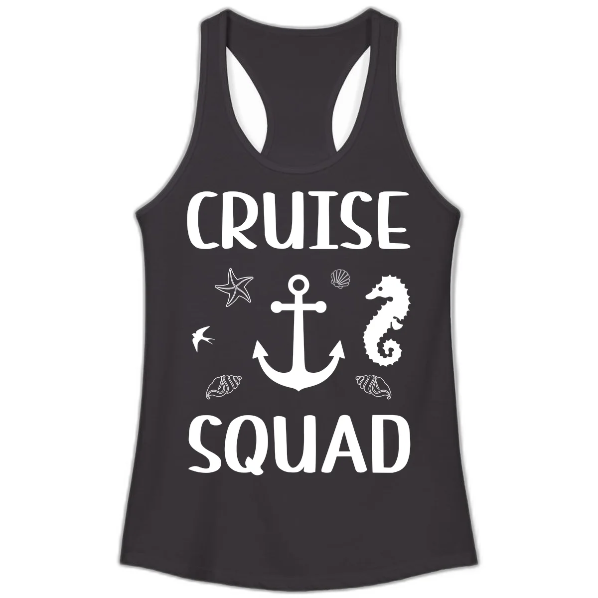 Cruise Squad Anchor Ladies Tank in Black
