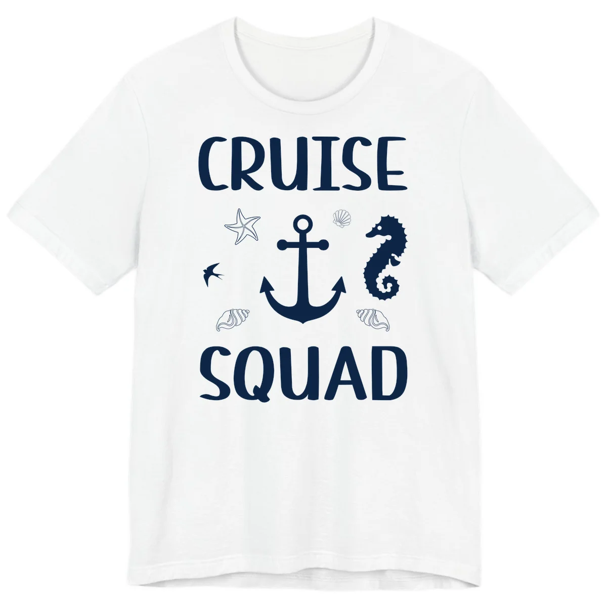 Cruise Squad Anchor Premium T-Shirt in White