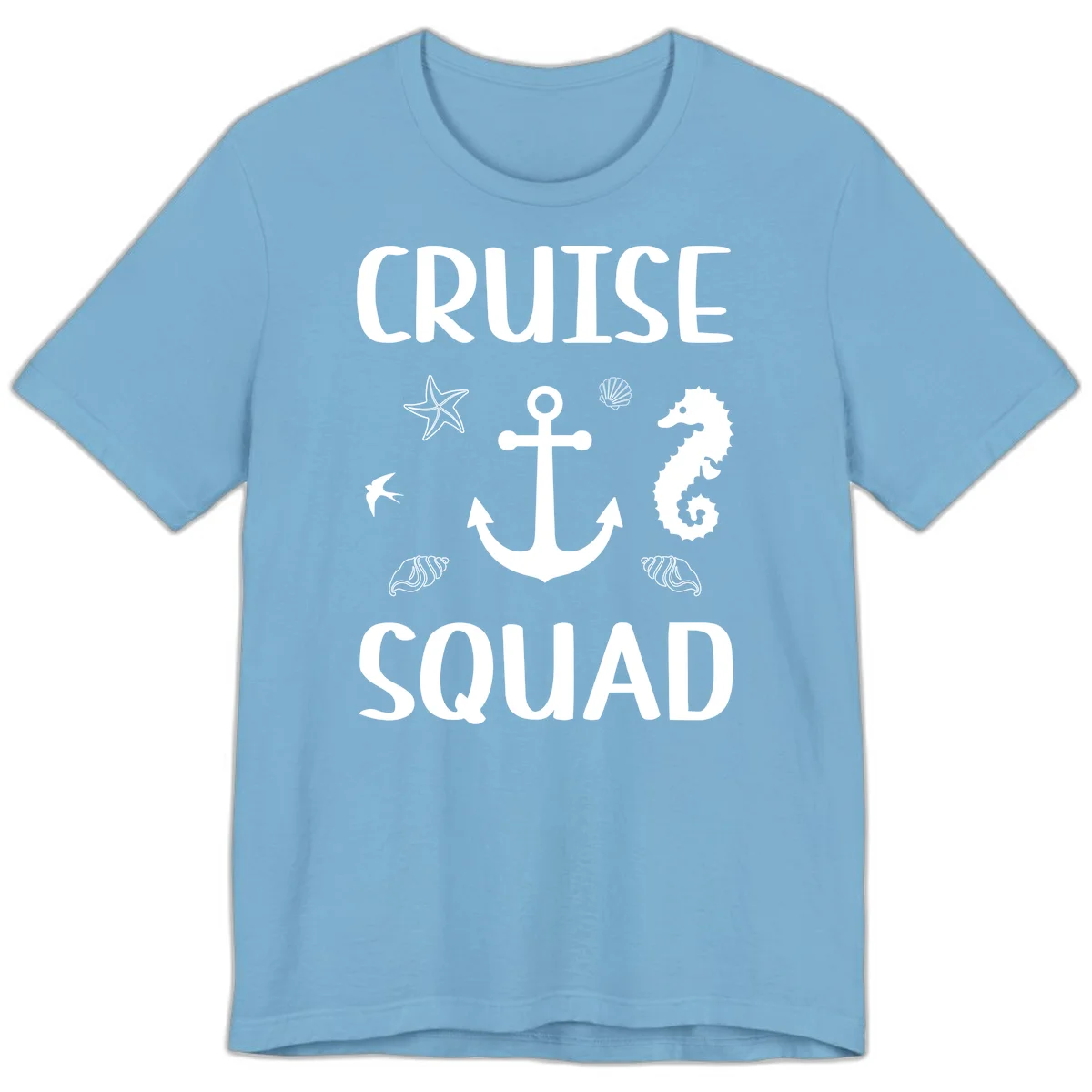 Cruise Squad Anchor Premium T-Shirt in Ocean Blue