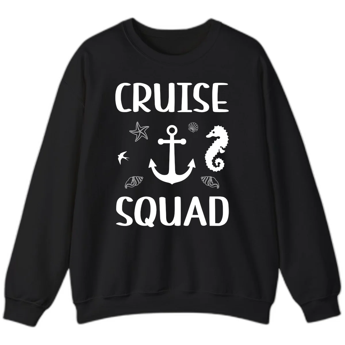 Cruise Squad Anchor Sweatshirt in Black
