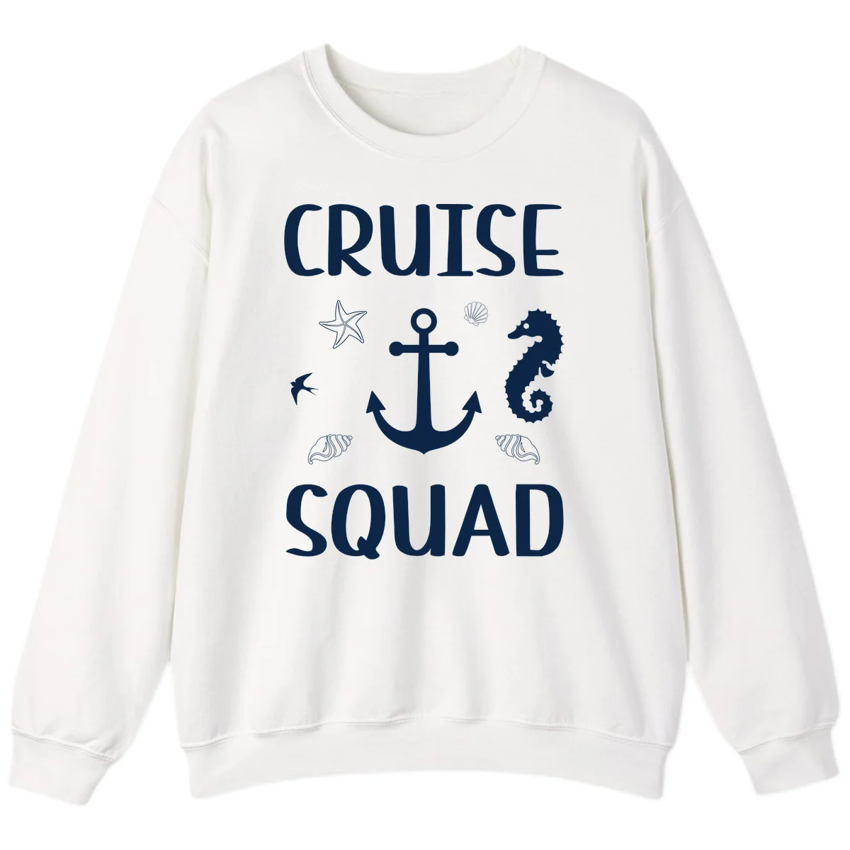 Cruise Squad Anchor Sweatshirt in White