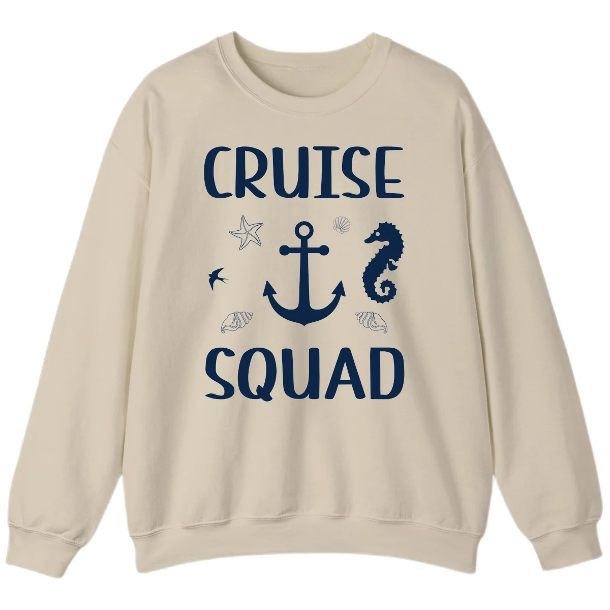 Cruise Squad Anchor Sweatshirt in Sand