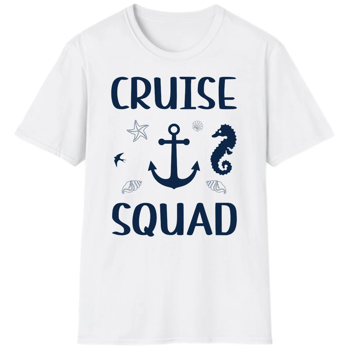 Cruise Squad Anchor T-Shirt in White