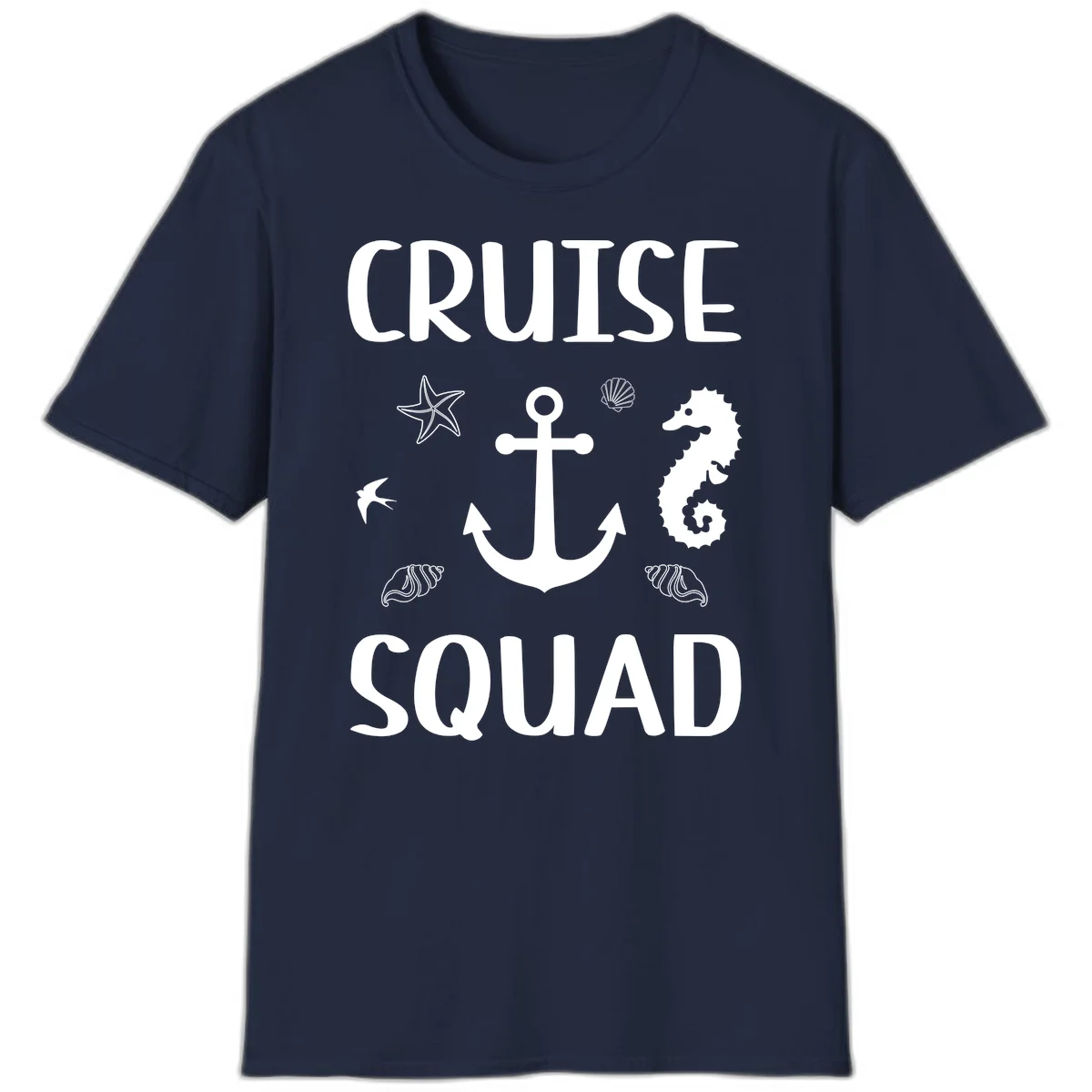Cruise Squad Anchor T-Shirt in Navy