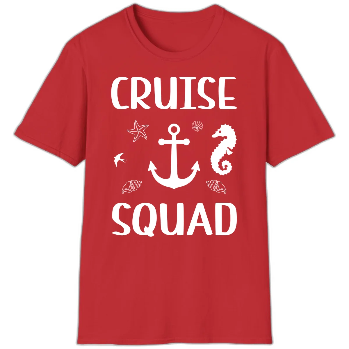 Cruise Squad Anchor T-Shirt in Red