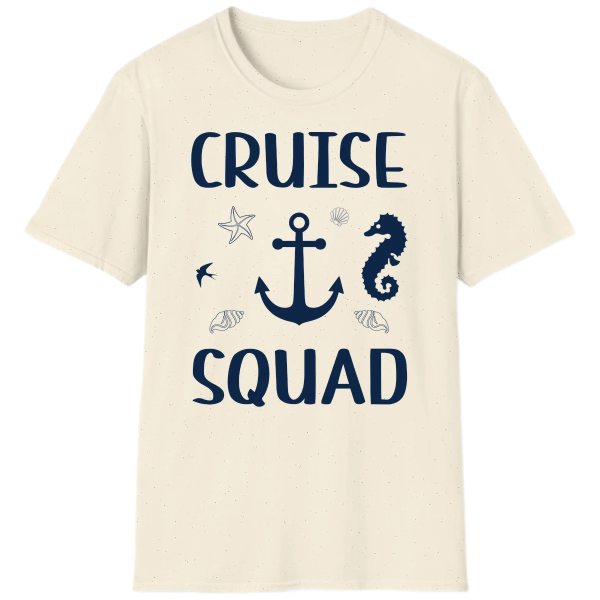 Cruise Squad Anchor T-Shirt in Natural