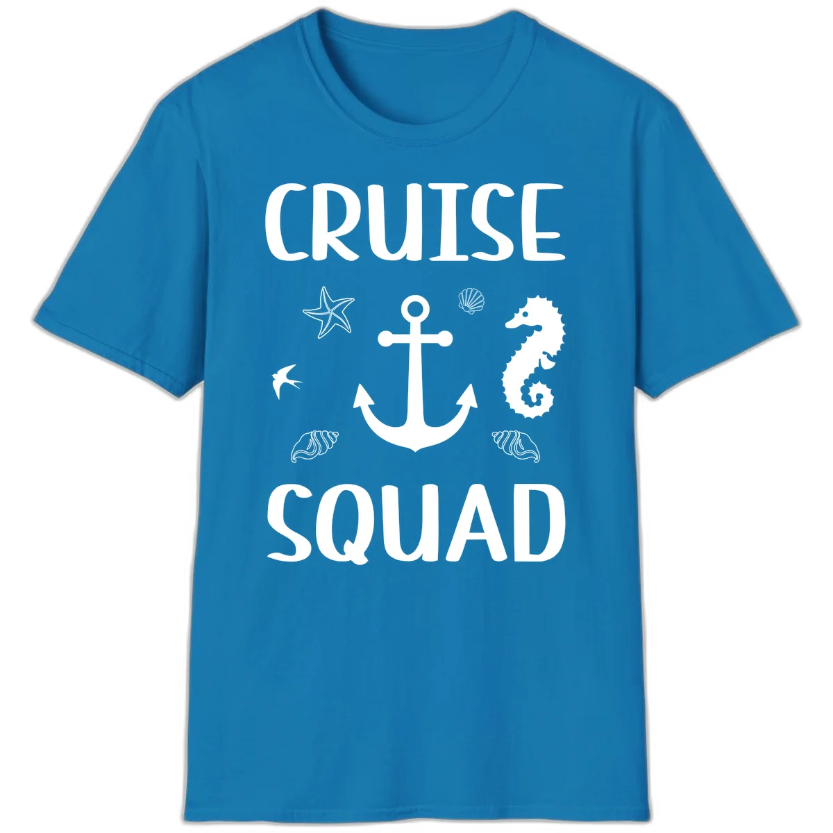 Cruise Squad Anchor T-Shirt in Sapphire