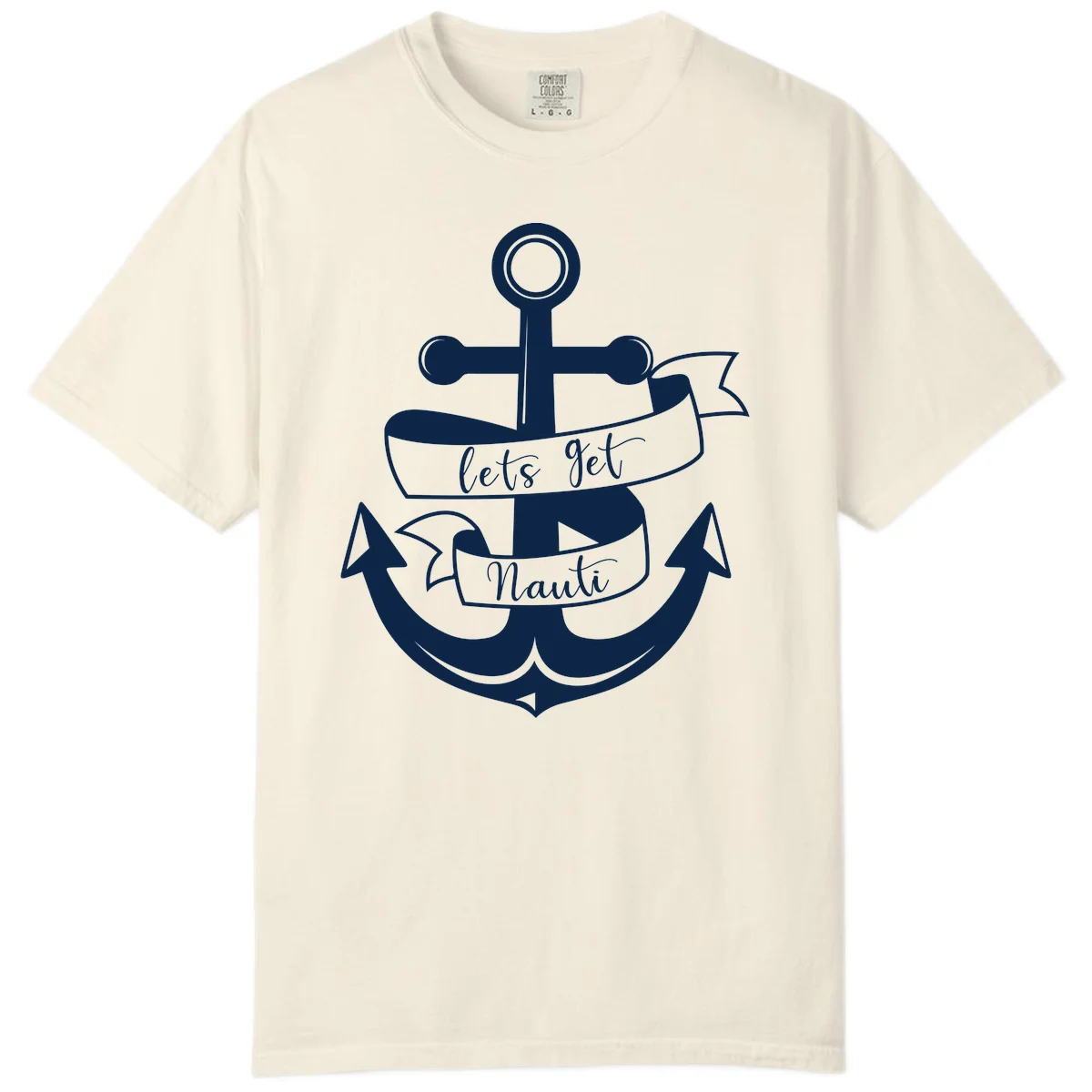 Let's Get Nauti Anchor Comfort Color in Ivory
