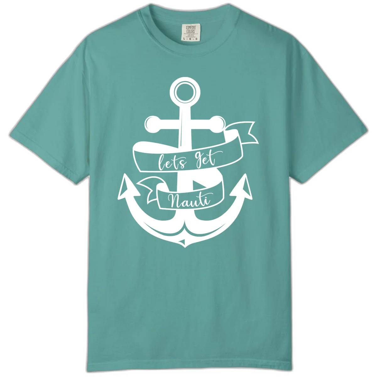 Let's Get Nauti Anchor Comfort Color in Seafoam