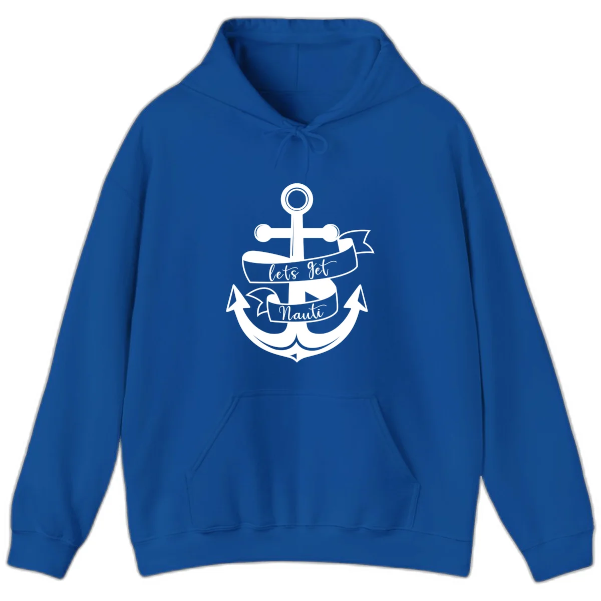 Let's Get Nauti Anchor Hoodie in Royal