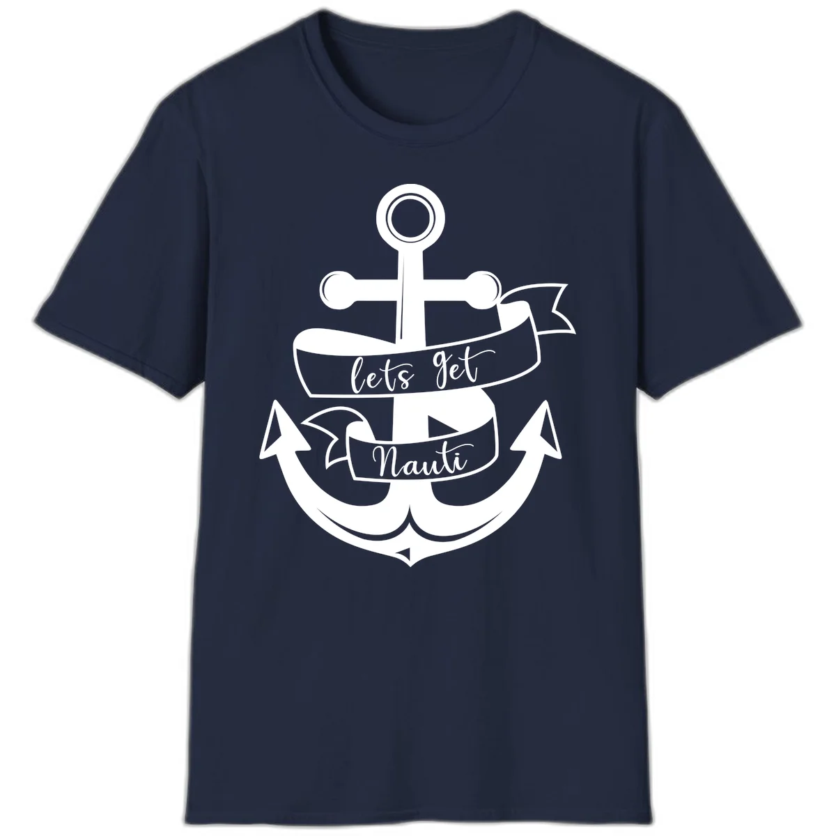 Let's Get Nauti Anchor T-Shirt in Navy