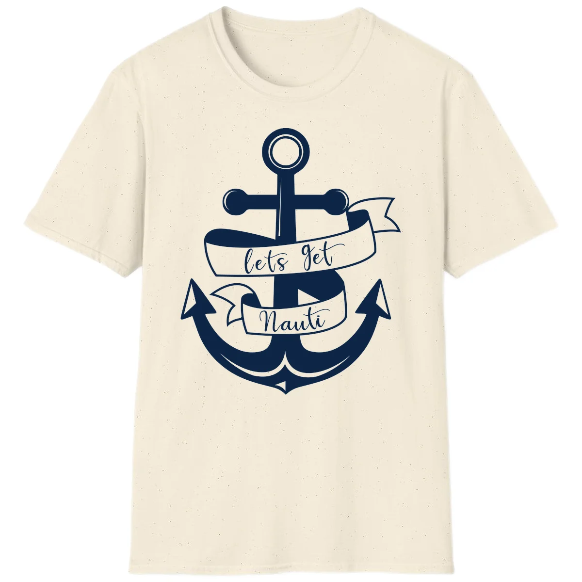 Let's Get Nauti Anchor T-Shirt in Natural