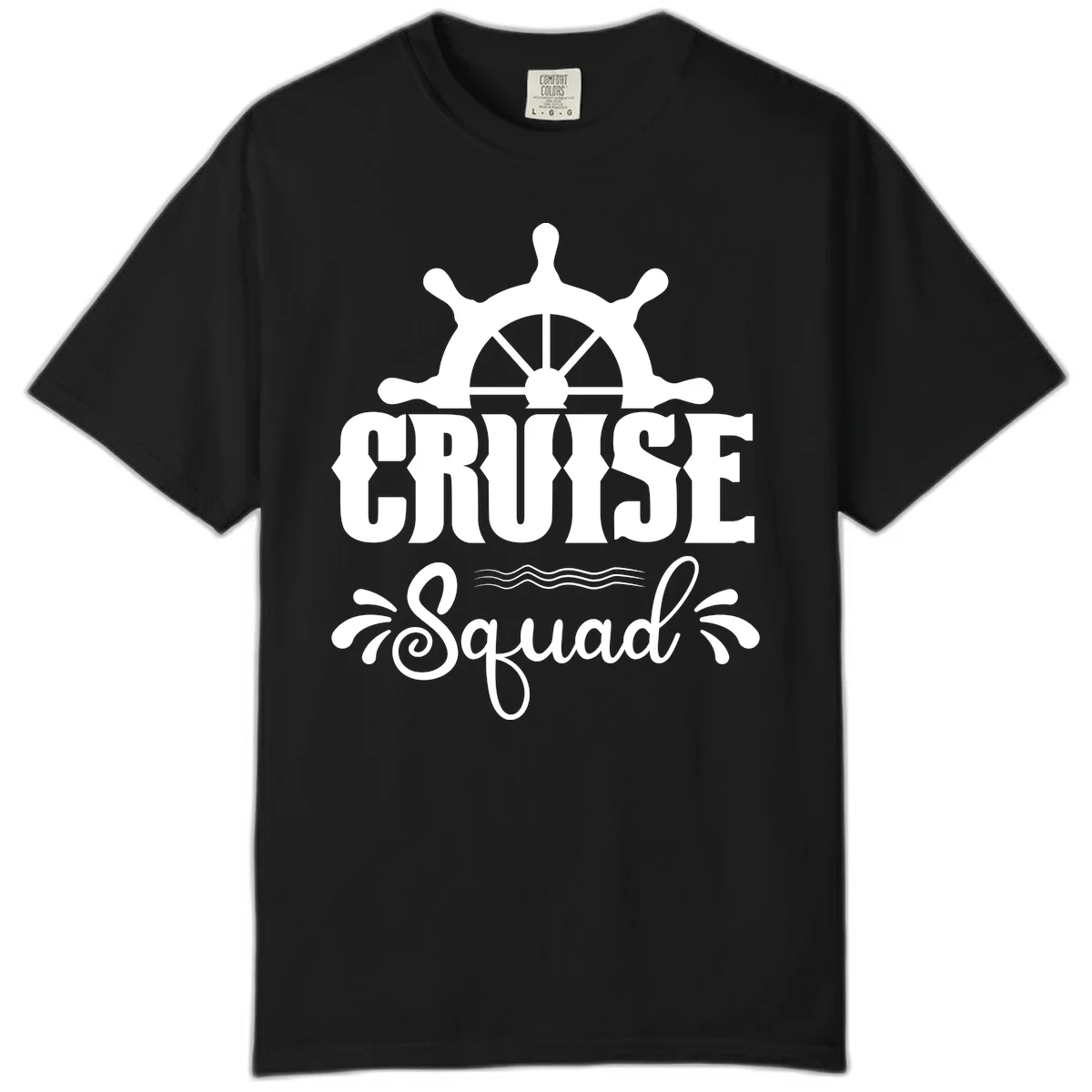 Cruise Squad Nautical Helm Comfort Color in Black