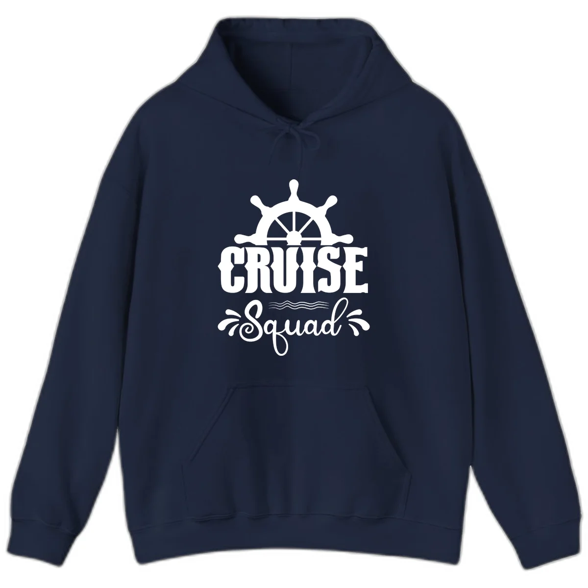 Cruise Squad Nautical Helm Hoodie in Navy
