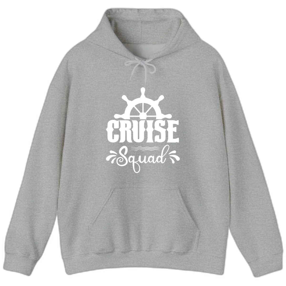 Cruise Squad Nautical Helm Hoodie in Sport Grey