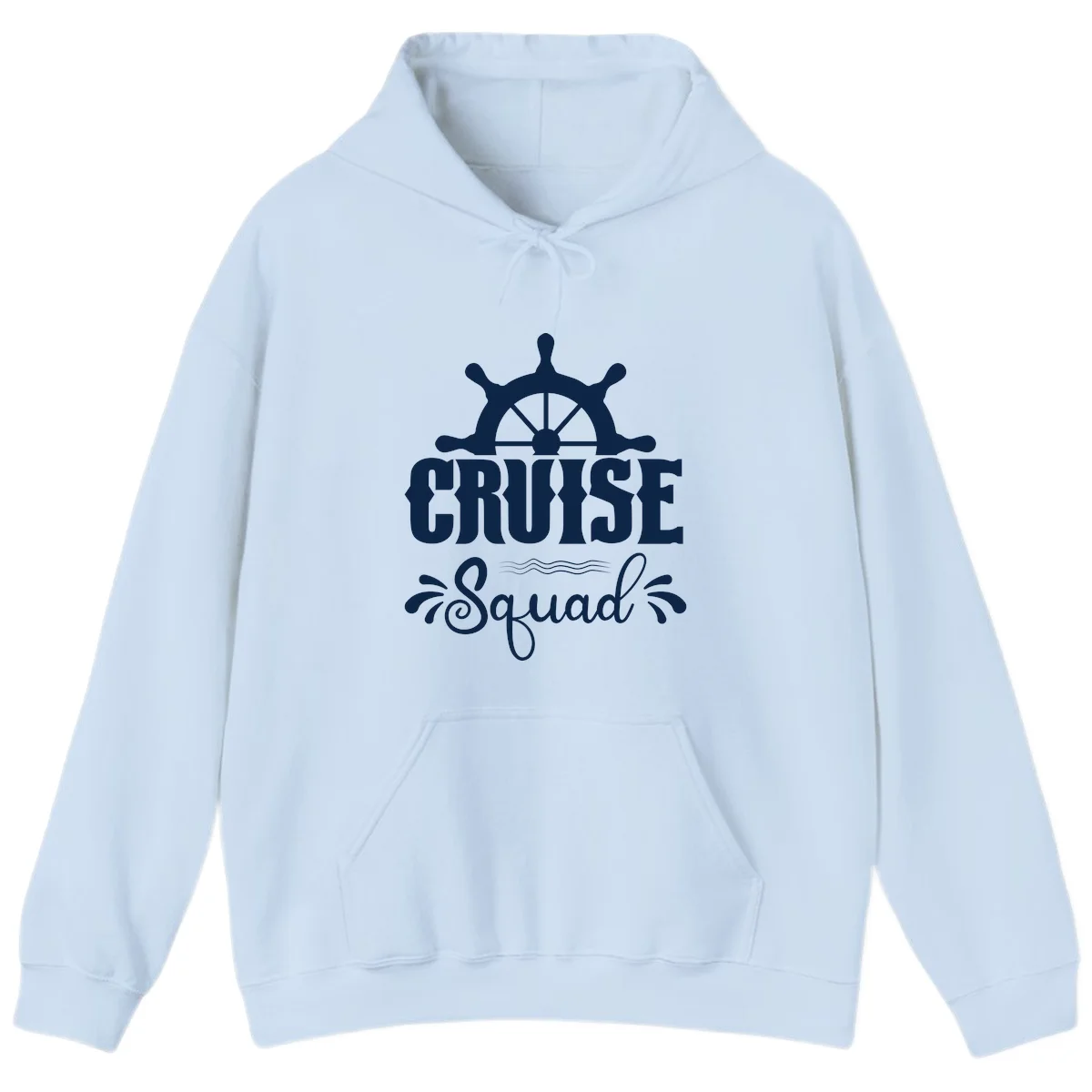 Cruise Squad Nautical Helm Hoodie in Light Blue