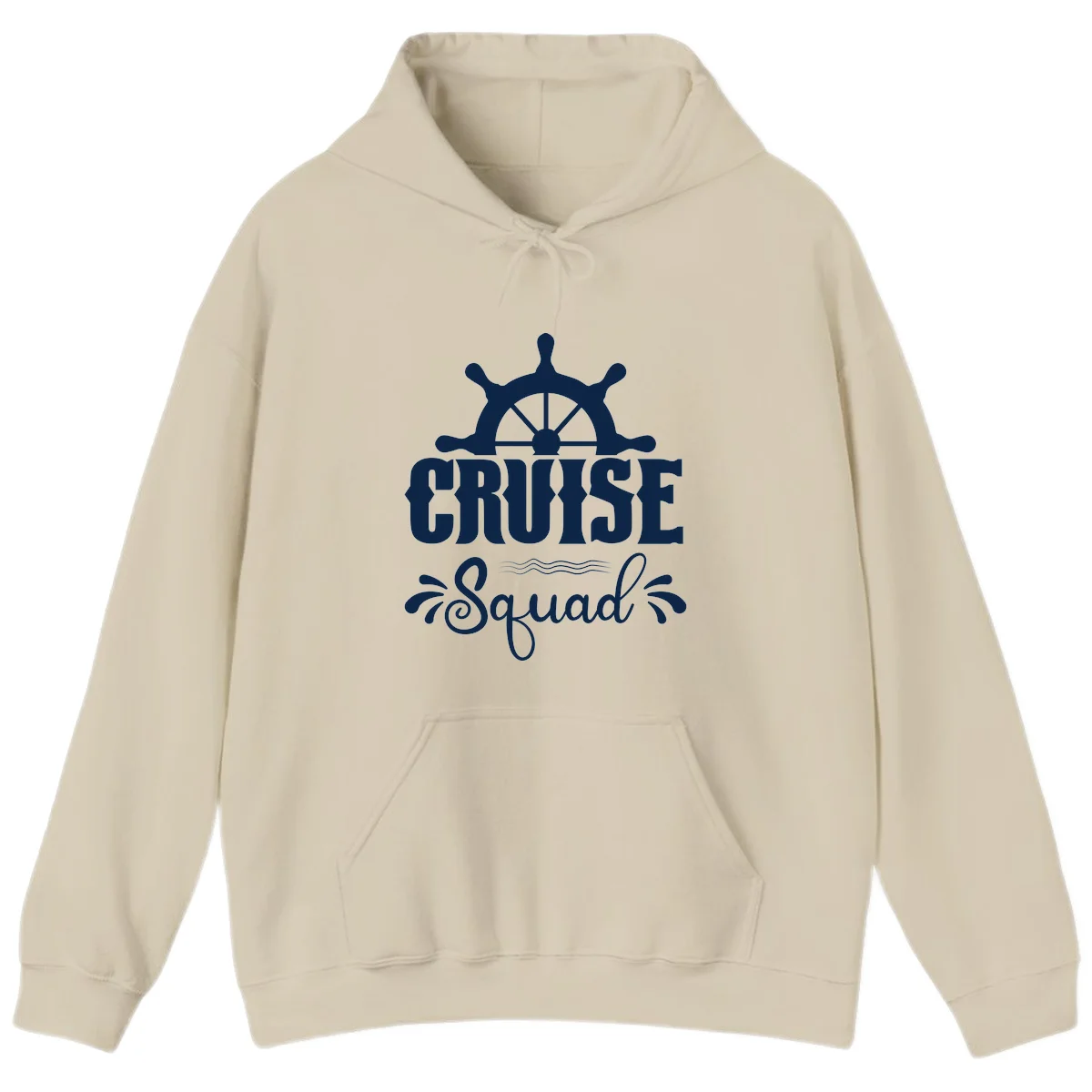 Cruise Squad Nautical Helm Hoodie in Sand