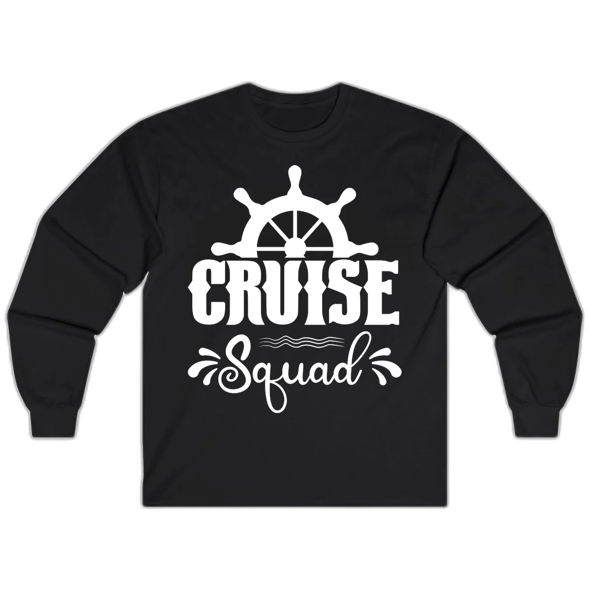 Cruise Squad Nautical Helm Long Sleeve in Black