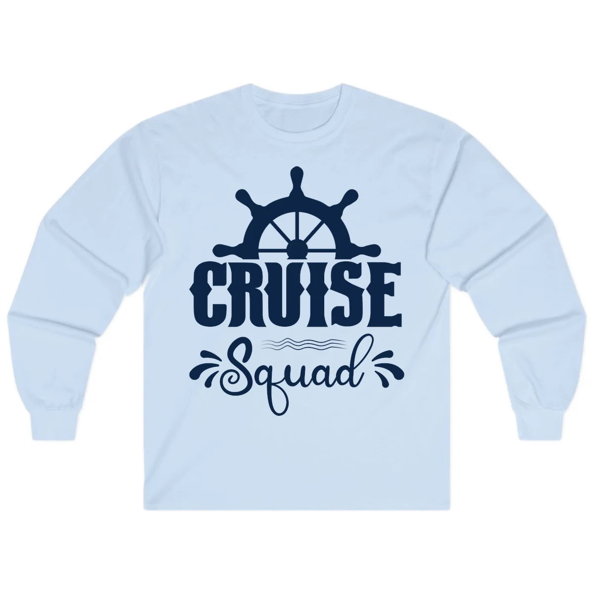 Cruise Squad Nautical Helm Long Sleeve in Light Blue
