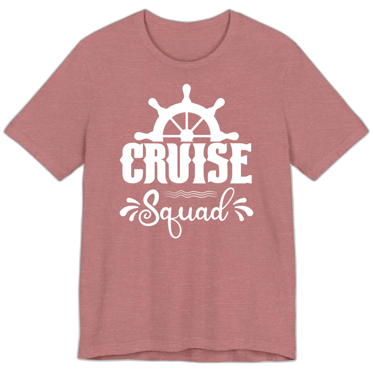Cruise Squad Nautical Helm Premium T-Shirt in Heather Mauve