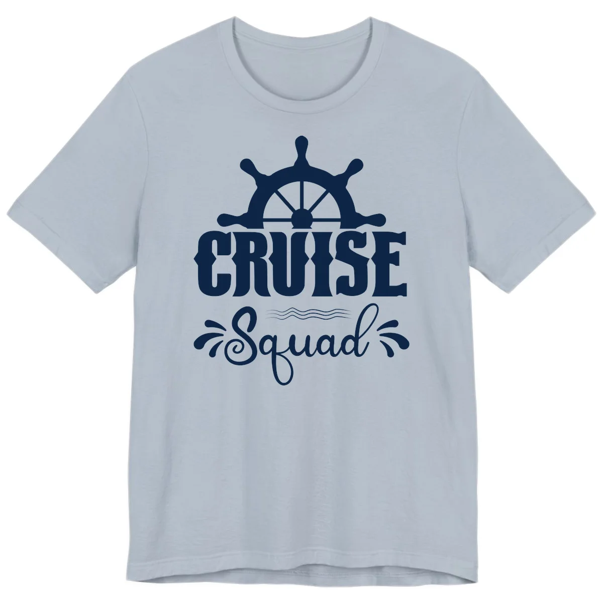 Cruise Squad Nautical Helm Premium T-Shirt in Light Blue