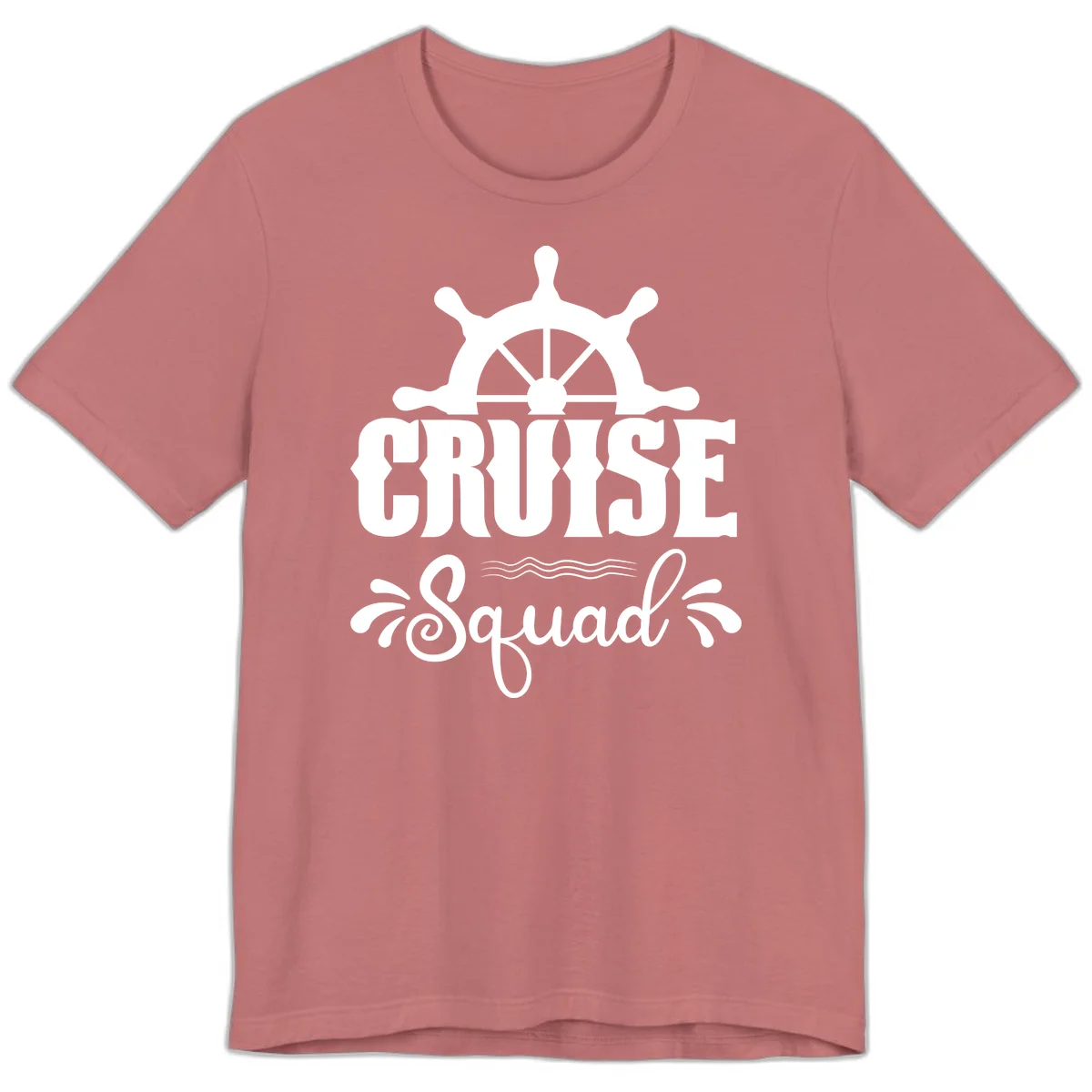 Cruise Squad Nautical Helm Premium T-Shirt in Mauve