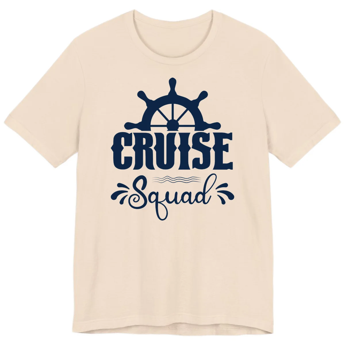 Cruise Squad Nautical Helm Premium T-Shirt in Soft Cream