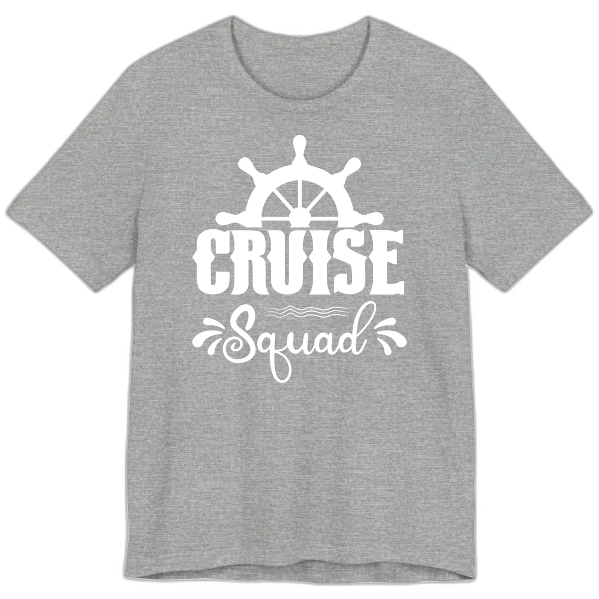 Cruise Squad Nautical Helm Premium T-Shirt in Athletic Heather