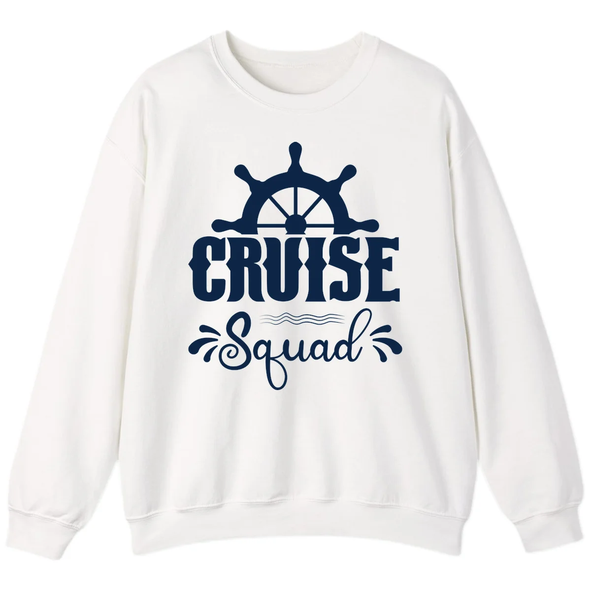 Cruise Squad Nautical Helm Sweatshirt in White