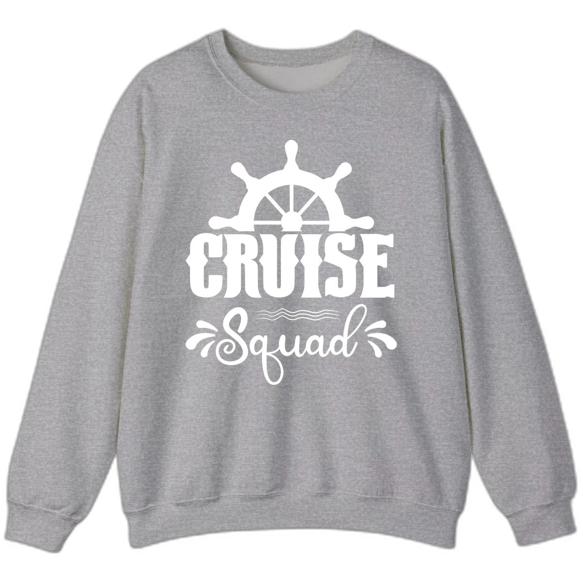 Cruise Squad Nautical Helm Sweatshirt in Sport Grey