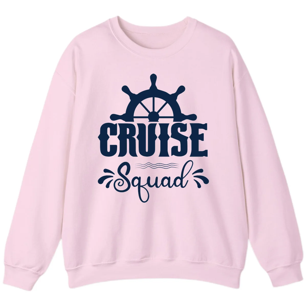 Cruise Squad Nautical Helm Sweatshirt in Light Pink