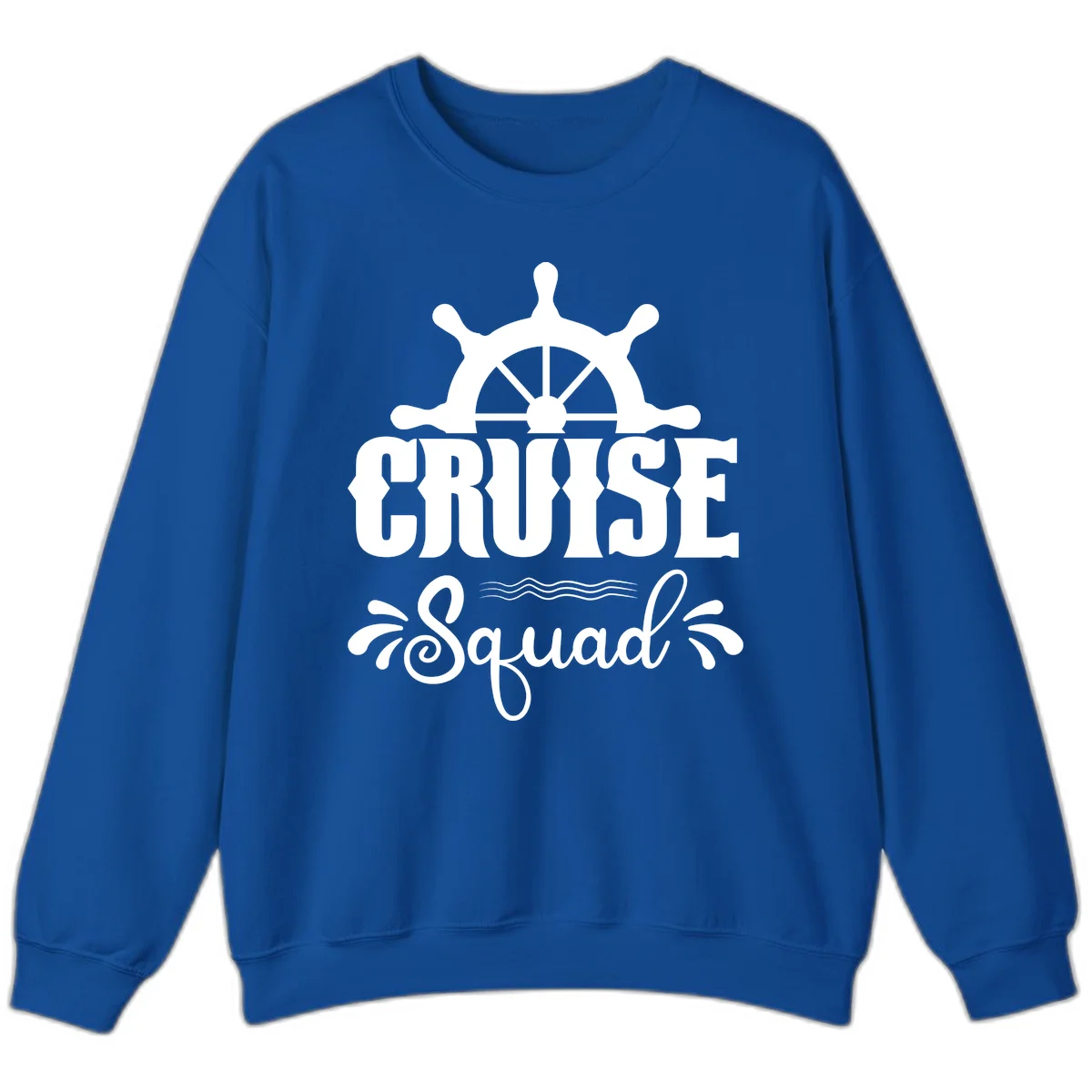 Cruise Squad Nautical Helm Sweatshirt in Royal