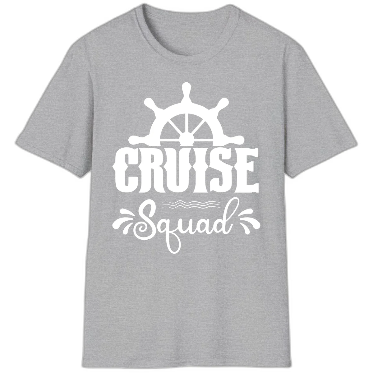 Cruise Squad Nautical Helm T-Shirt in Sport Grey