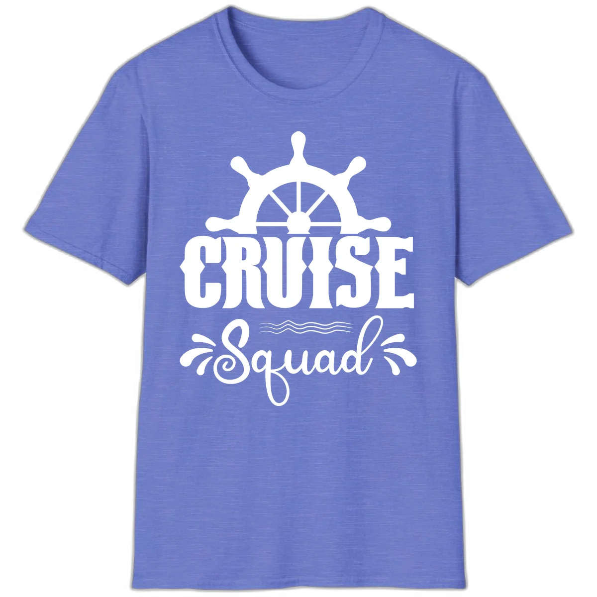 Cruise Squad Nautical Helm T-Shirt in Heather Royal