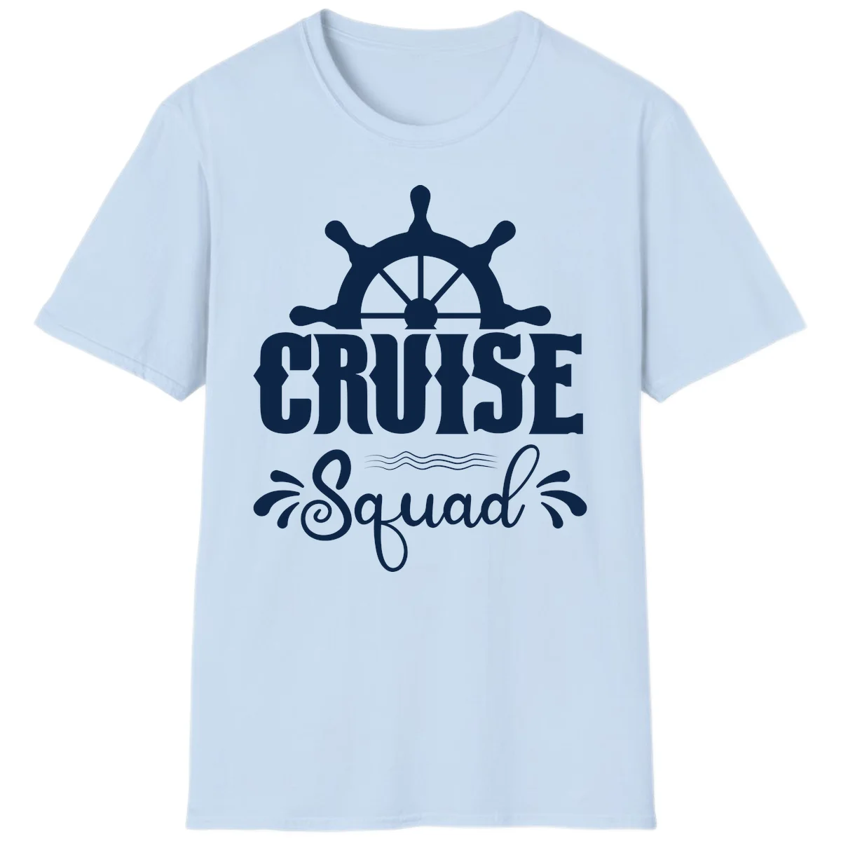 Cruise Squad Nautical Helm T-Shirt in Light Blue