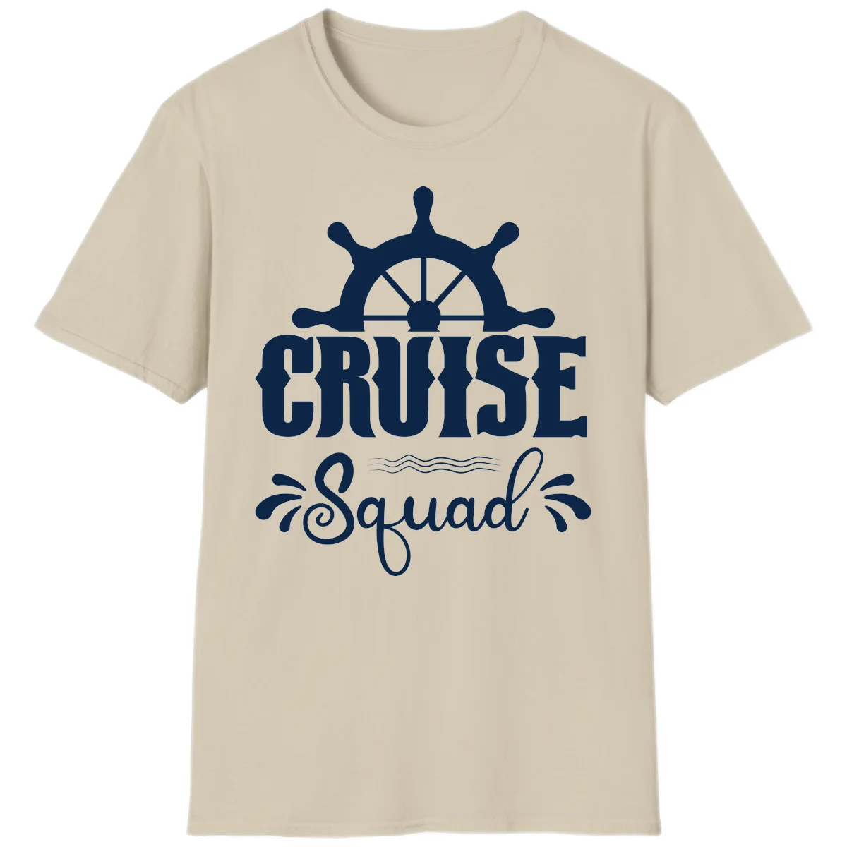 Cruise Squad Nautical Helm T-Shirt in Sand