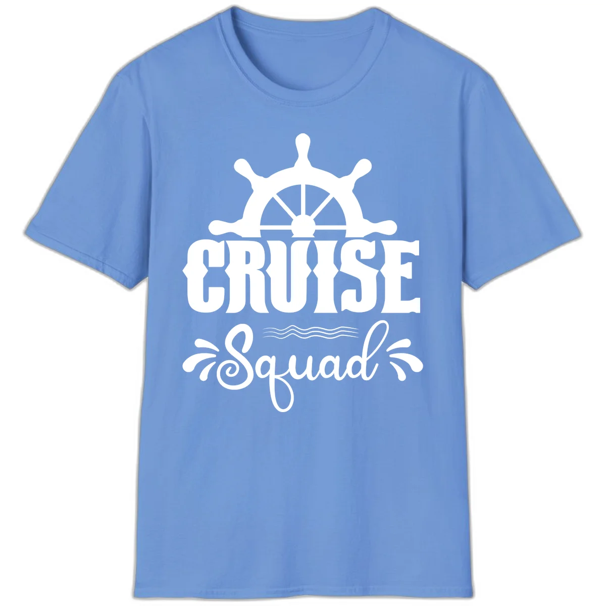 Cruise Squad Nautical Helm T-Shirt in Carolina Blue