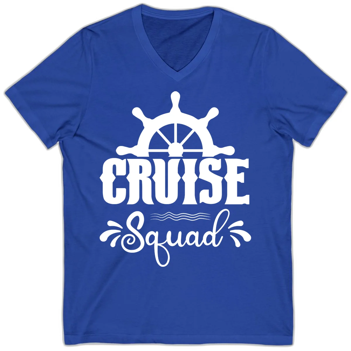 Cruise Squad Nautical Helm V-Neck in True Royal