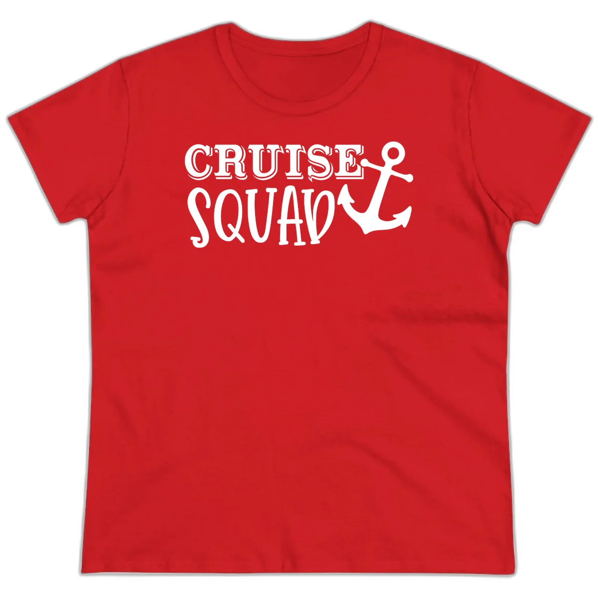 Cruise's Squad Anchor Ladies Tee in Red